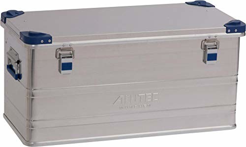 Alutec MÜNCHEN 2013092 pojemnik aluminiowy przemysłowy z blachy aluminiowej o grubości 1 mm 782 x 385 x 379 mm, srebrny