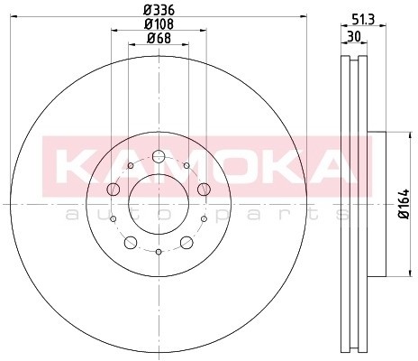 KAMOKA Tarcza hamulcowa 1032742