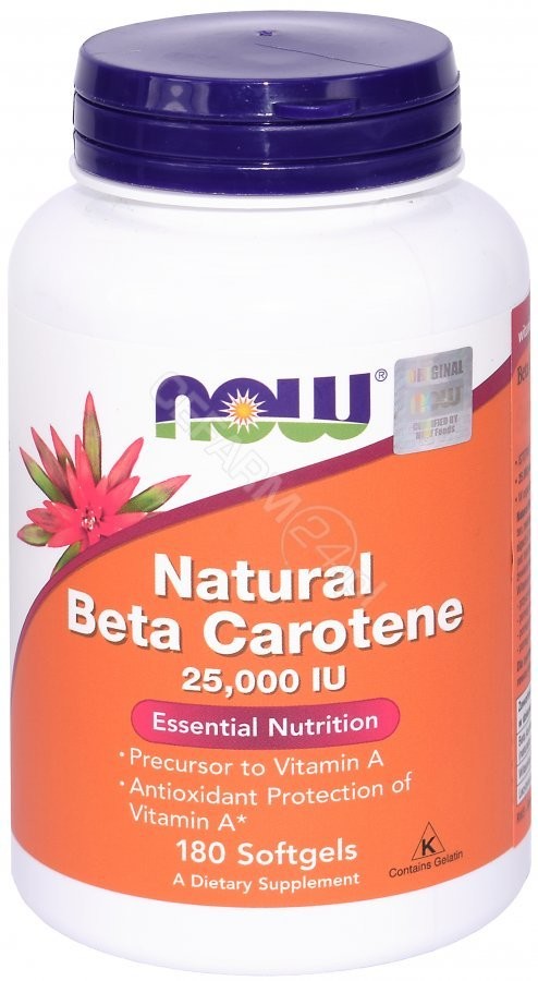Now Foods NOW Natural Beta Carotene 25000 IU 180caps