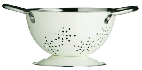 Premier Housewares Premier housewares Mini durszlak, retro, emaliowane, 10 x 14 x 14 cm, kolor kremowy 0508983
