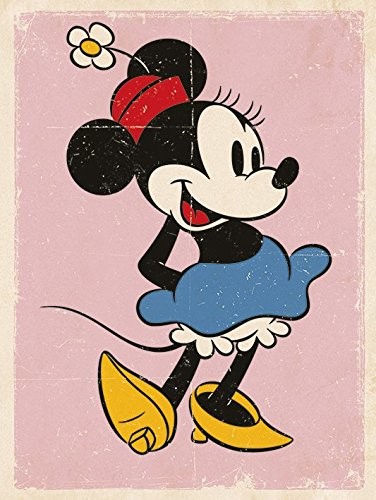 Disney Minnie Maus retro 40 x 50 cm nadruki na płótnie, wielokolorowa WDC94377