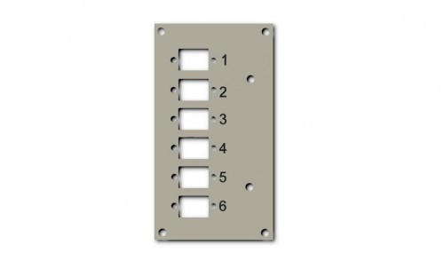 EFB-Elektronik Panel przedni EFB-Elektornik 53705.3V2B do przełącznicy EFB 53705.1V3 na 6 adapterów 53705.3V2B