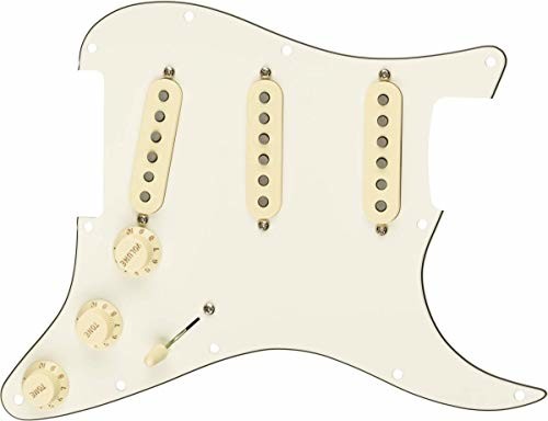Fender wstępnie okablowany Pickguard Strat Tex-Mex - S/S - Pergamin biały 0992343509