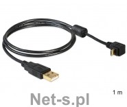 Delock KABEL USB MICRO AM-MBM5P 2.0 KĄTOWY GÓRA/DÓŁ 90 1M (83148)