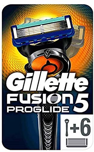 Gillette Fusion 5 ProGlide golarka męska z trymerem do precyzyjnego i pokrycia ślizgowego, golarka + 6 ostrzy do golenia 81680536