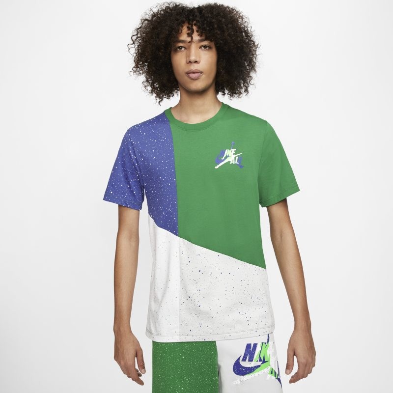 Nike T-shirt męski Jordan Jumpman Classics Mashup - Zieleń CU4560-353