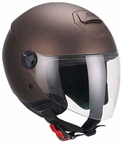CGM CGM kask Demi Jet Florence Mono, brązowy satynowany, długi XXL (61 cm) brązowy 107A