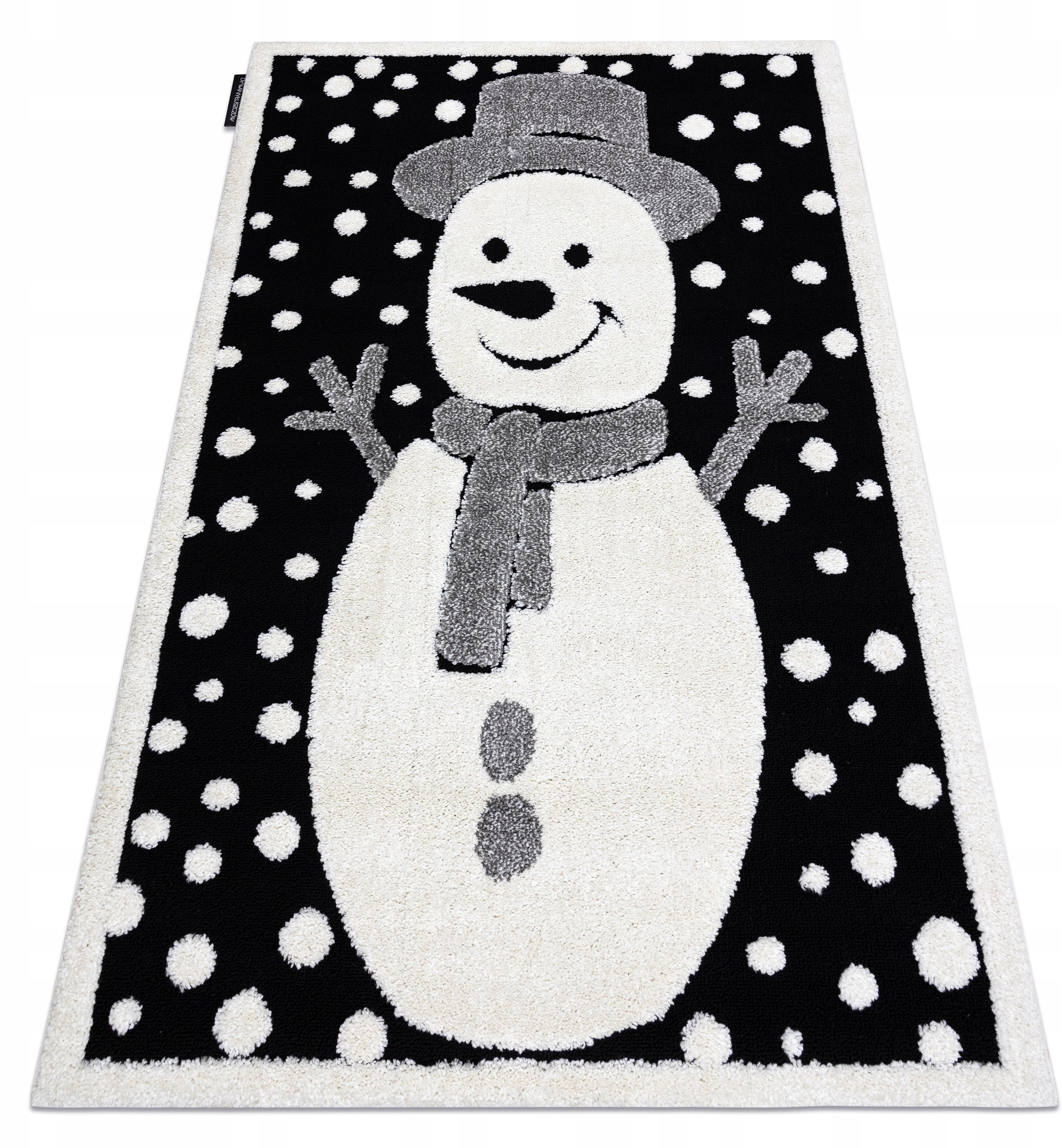 Dywan Dla Dzieci 120x170cm Bałwanek czarny #GR4136