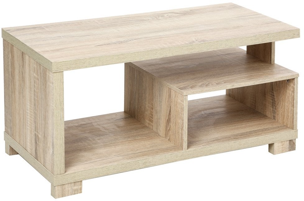 Atmosphera Stolik drewniany z półeczkami uniwersalny mebel do nowoczesnego salonu B00PKN8FYU