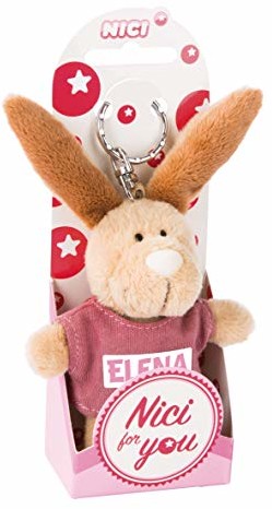 NICI NICI 44613 breloczek do kluczy zając z T-shirtem Elena 10 cm, beżowy 44613