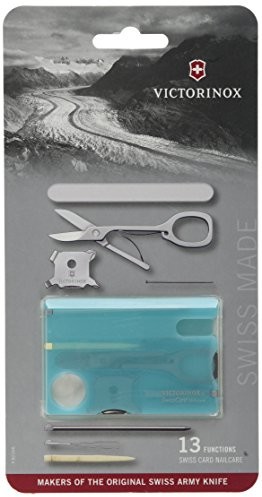 Victorinox 0.7240.t21b1 torba na narzędzia zestaw SwissCard Nailcare w Niebieski lodowy półprzezroczysty w blister 0.7240.T21B1