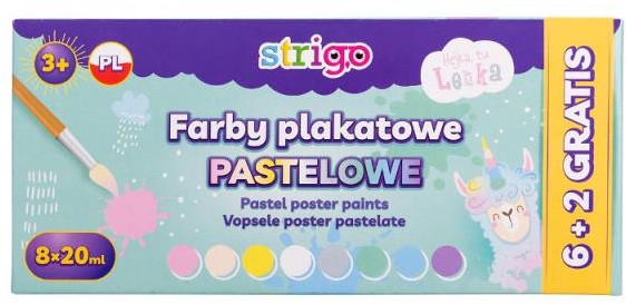PILOT WPC Farby plakatowe 8kolorów, pastelowe Lenka Strigo