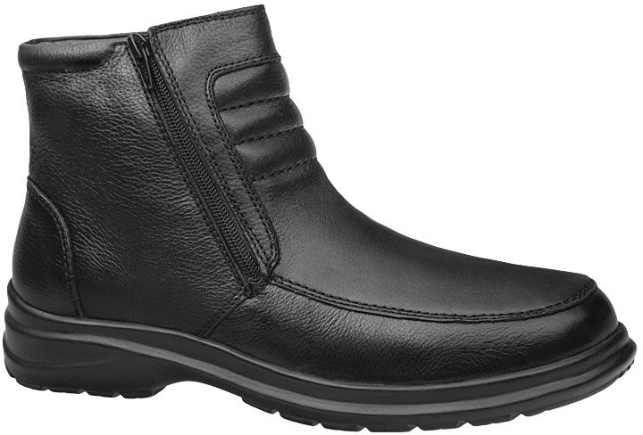 COMFORTABEL Trzewiki COMFORTABEL 670455-1 Czarne Extra Weit Botki ocieplane zamek 20084