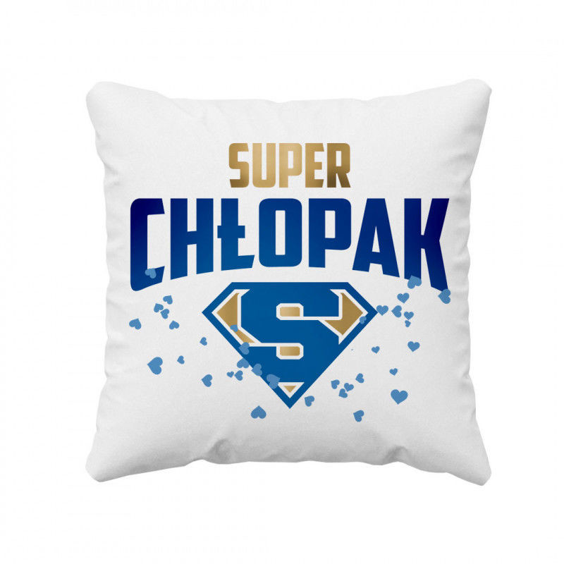 Super chłopak  - poduszka z nadrukiem 7637