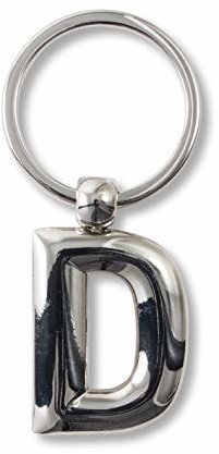 if If metal litera brelok spersonalizowane litery alfabetu - brelok D, 7 cm; srebrny 47404