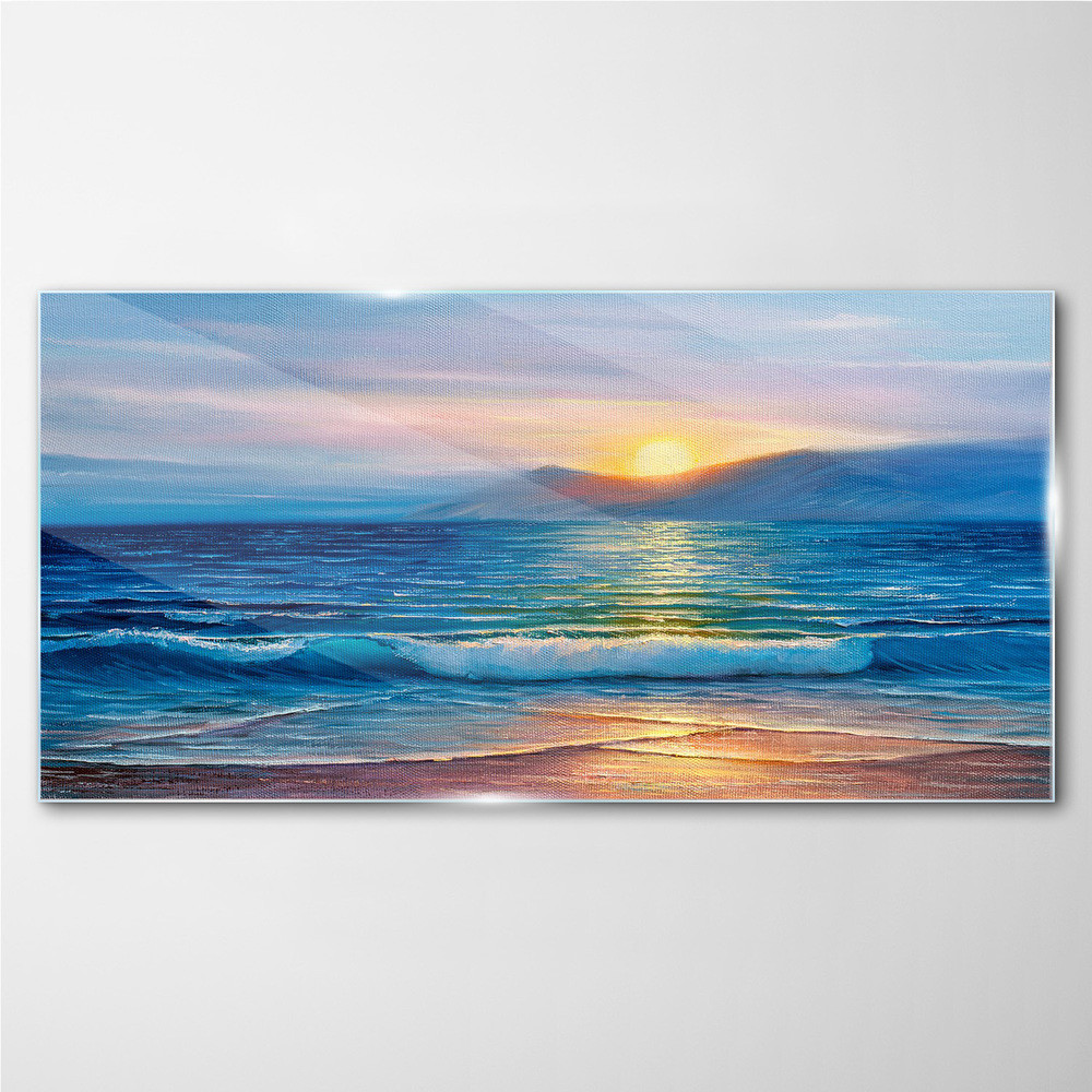 PL Coloray Obraz Szklany Ocean morze fale wybrzeże 120x60cm