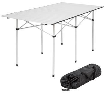 TecTake Stół kempingowy aluminiowy składany z torbą 140x70x70 cm 401170