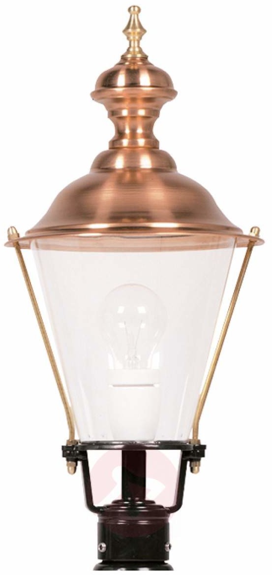 K. S. Verlichting B. V. Piękna lampa na cokół K4b z miedzią, czarna