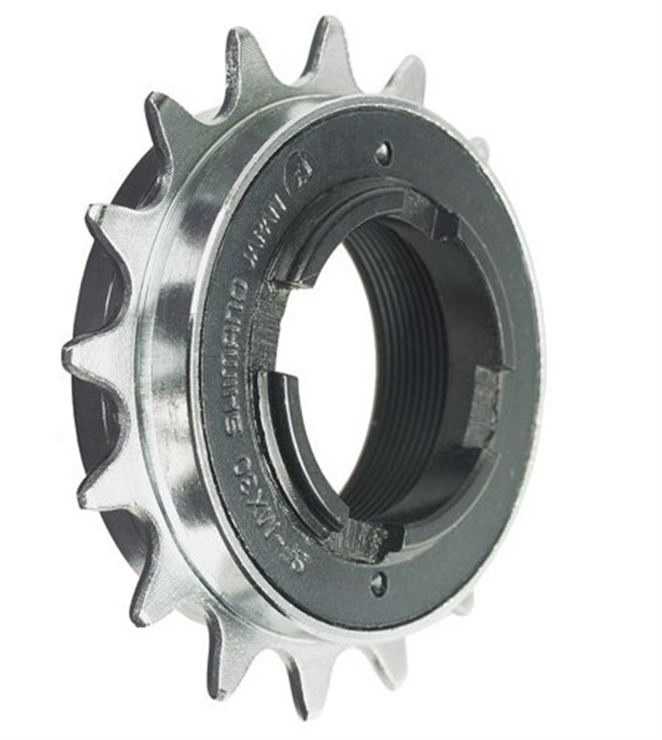 SHIMANO Wolnobieg jednorzędowy BMX srebrny / Ilość biegów: 1 / Stopniowanie: 18 ISFMX3018