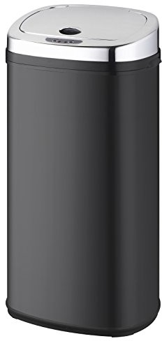KITCHEN MOVE Kitchen Move-BAT-42ls02-A akcesoria kuchenne kosz na odpady, automatyczne otwarcie, kwadratowa, stal nierdzewna, 42 L, nowy model 2016 BAT-42LS02-A BLACK