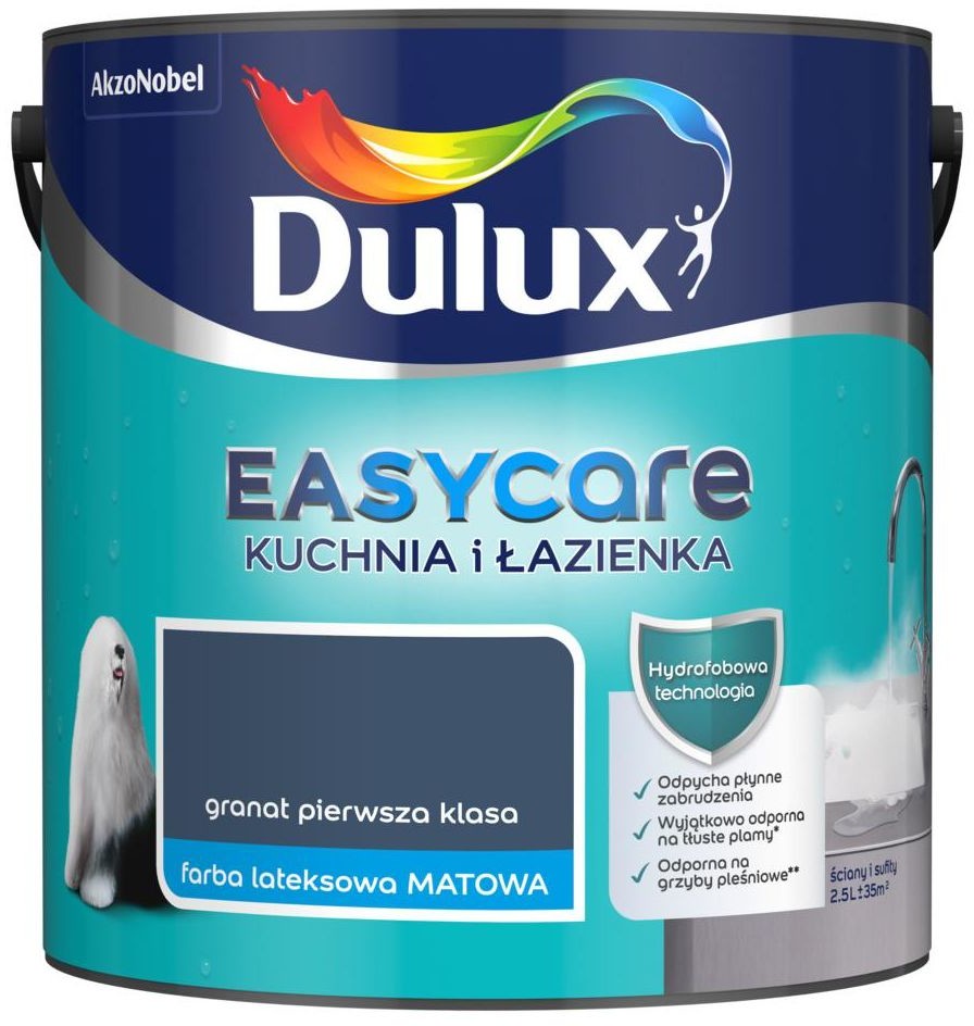 Dulux Farba wewnętrzna EASYCARE KUCHNIA I ŁAZIENKA 2.5 l Granat pierwsza klasa