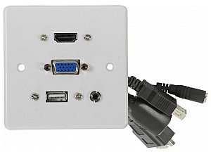 avlink avlink Przyłącze ścienne HDMI+VGA+3.5mm+USB 122.395UK
