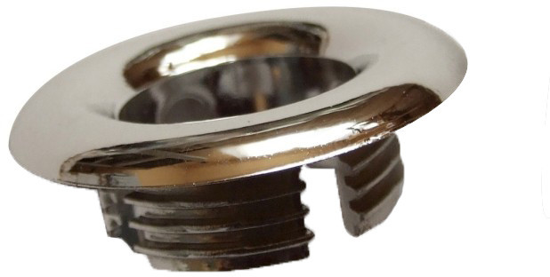 Rozeta umywalkowa srebrna fi 19 mm