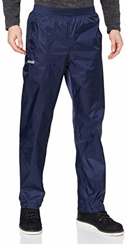Regatta Męskie spodnie przeciwdeszczowe Pack-It dla mężczyzn, niebieskie (morskie), 50-52 EU (rozmiar producenta: L) RMW149 54070
