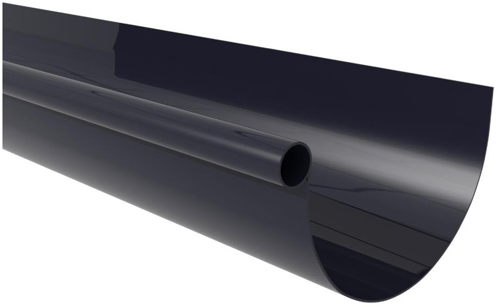 Scala Plastics Rynna dachowa ryflowana G125 Grafitowa 4 m