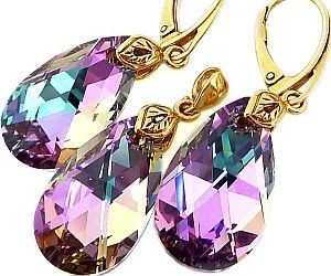 Arande NOWE SWAROVSKI piękny komplet VITRAIL ZŁOTE SREBRO 1911004690