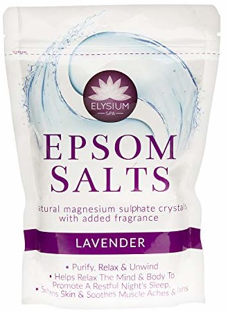 ELYSIUM Elysium Spa Epsom sól do kąpieli naturalne kryształy magnezu siarczanu  lawendowy 450 g
