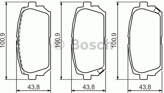 Bosch Zestaw klocków hamulcowych, hamulce tarczowe 0 986 494 400