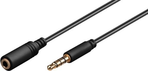 Goobay Przedłużacz audio do Apple iPhone, iPad, iPod 0,5 m, czarny 1 szt. 62476