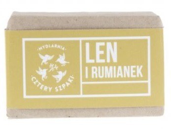 Mydlarnia Cztery Szpaki Cztery Szpaki Mydło naturalne Len i Rumianek 110g 1234605456