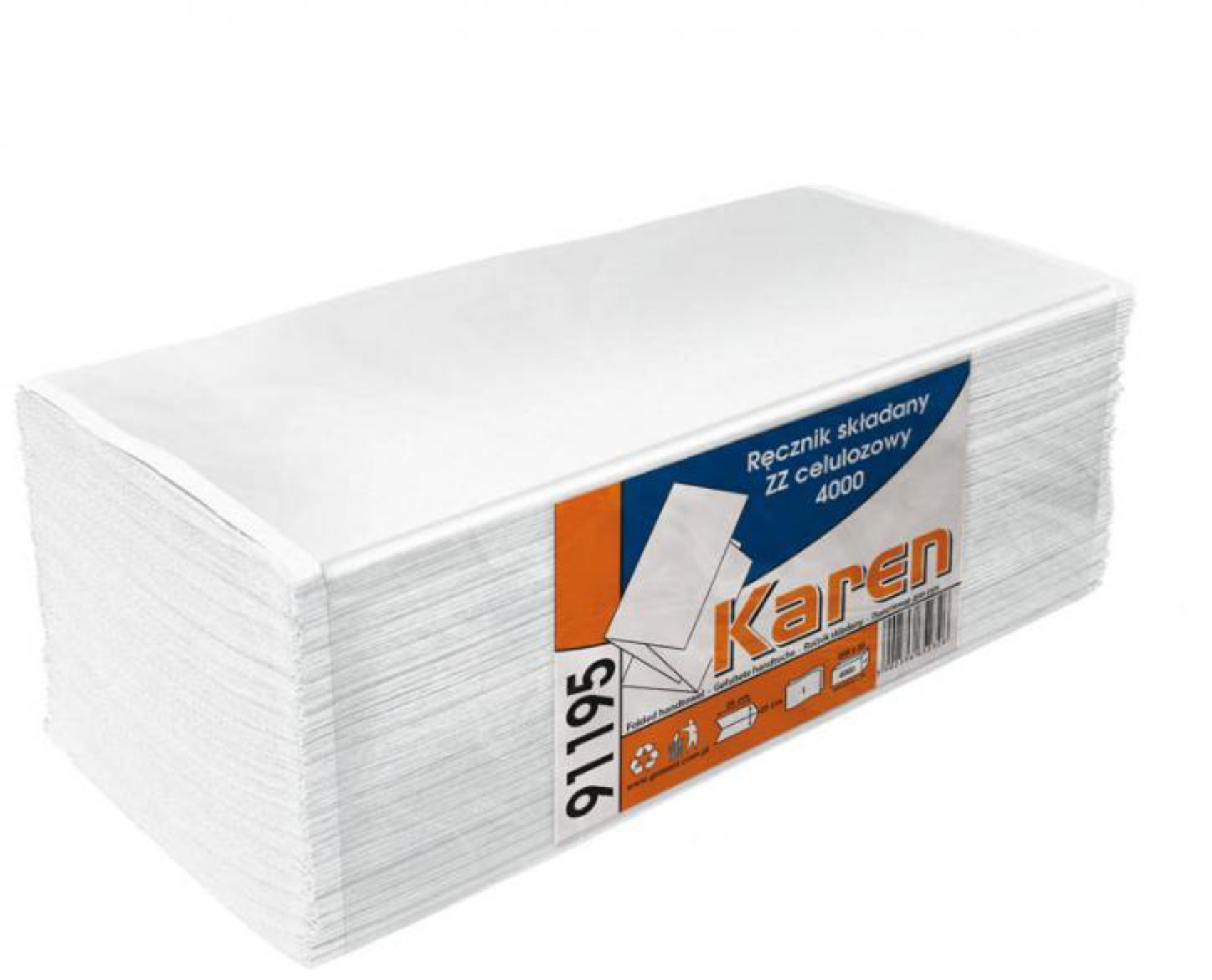 Grasant Ręcznik papierowy składka 1w biały celuloza (4000)