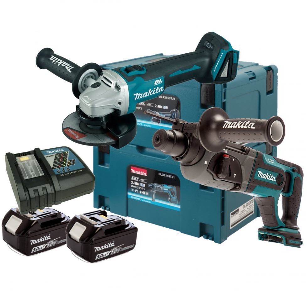MAKITA Zestaw Combo 2 urządzeń akumulatorowy DGA504 + DHR241