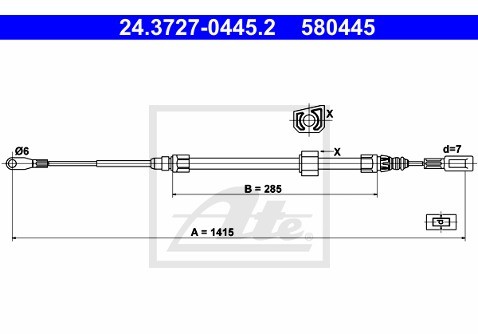 ATE Cięgno, hamulec postojowy 24.3727-0445.2