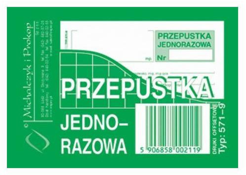 Michalczyk&Prokop PRZEPUSTKA JEDNORAZOWA A7 (60) 571-9