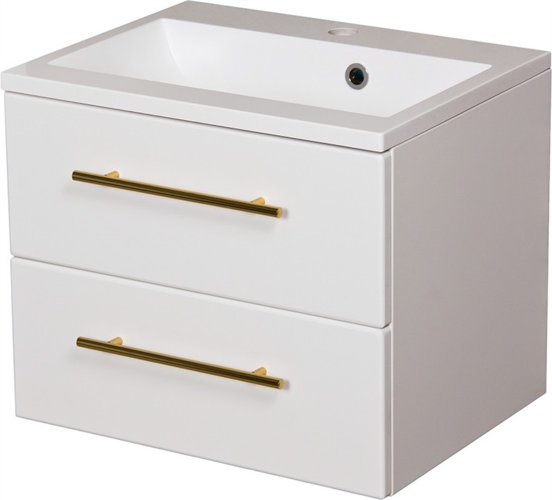 Gante Szafka wisząca z umywalką biały mat 50 cm Belli Gold BEL-B-U50/39/2+KIDDY-500