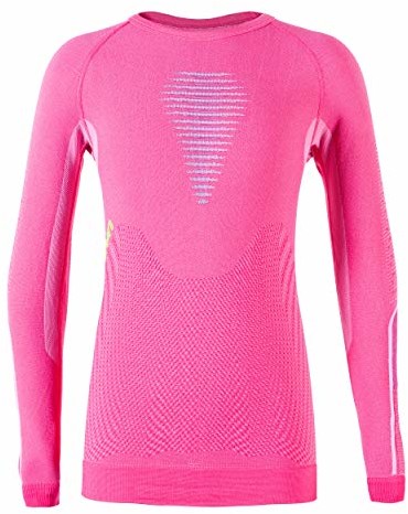 UYN Visyon Underwear Shirt Long Sleeve Kids Base Layer Top Age 12-13 Magenta Peacock Lime