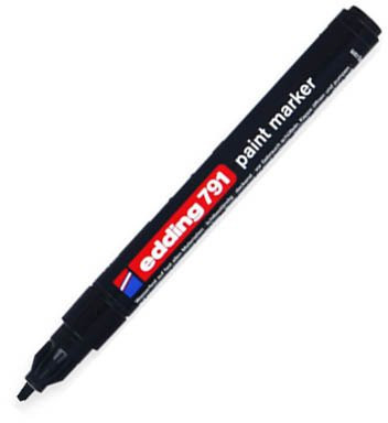 Edding MARKER LAKIEROWY OKRĄGŁA KOŃCÓWKA 1-2MM CZARNY 791/001/C ED