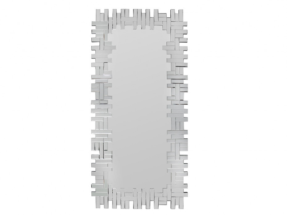 Vente-Unique Lustro ścienne LOLA 120 × 2 × 57 cm stal nierdzewna i MDF kolor srebrny