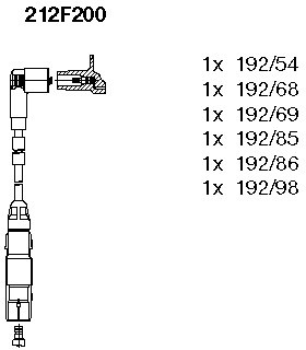 BREMI Zestaw przewodów zapłonowych BREMI 212F200