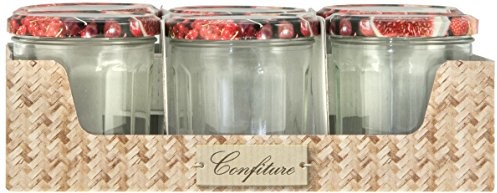BSCA bsca 519538 słoik na dżem z pokrywką, 324 ML, 6 sztuki 519538