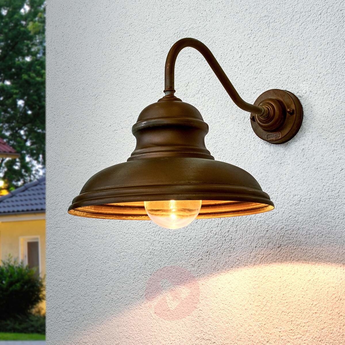 MORETTI Lampa ścienna ALESSIA w kolorze mosiądzu antyczna