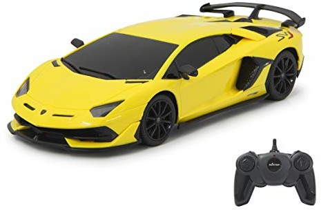 Jamara 405187 - Lamborghini Aventador SVJ 1:24 2,4 GHz - oficjalnie licencjonowane, czas jazdy do 1 godziny przy ok. 9 km/h, idealnie odwzorowane szczegóły, wysokiej jakości wykonanie 405187