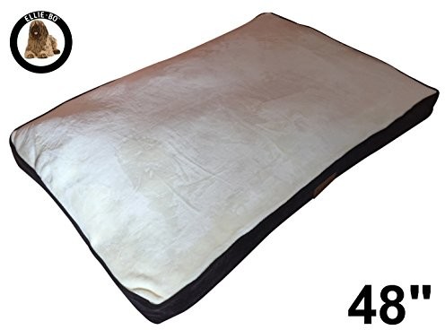 Ellie-Bo Ellie-BO łóżko dla psa ze sznurkiem do stron ze sztucznego futra Topping, 121,9 cm, 2 X duże, brązowy/kremowy