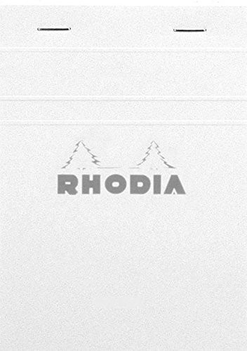 Rhodia N ° 13  staple elektryczny 80 arkusze zdejmowane  mały rozmiar kwadratów  A6 (10,5 x 14,8 cm)  biały 13601C