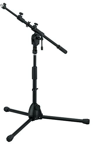 Tama MS436LBK seria żelaznych robótek wieżowych, niski profil teleskopowy stojak na wysięgnik, czarny MS436LBK