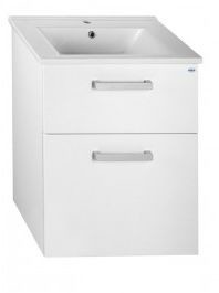 Aqualine VEGA szafka umywalkowa 50cm, 2 szuflady, biała VG053